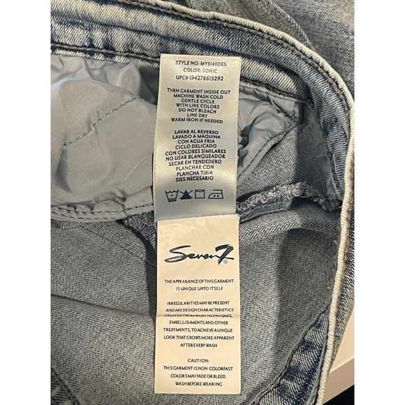 Seven7 Womens Large Denim Trucker Jean Jacket Light Wash Boho Classic Western - Picture 7 of 10